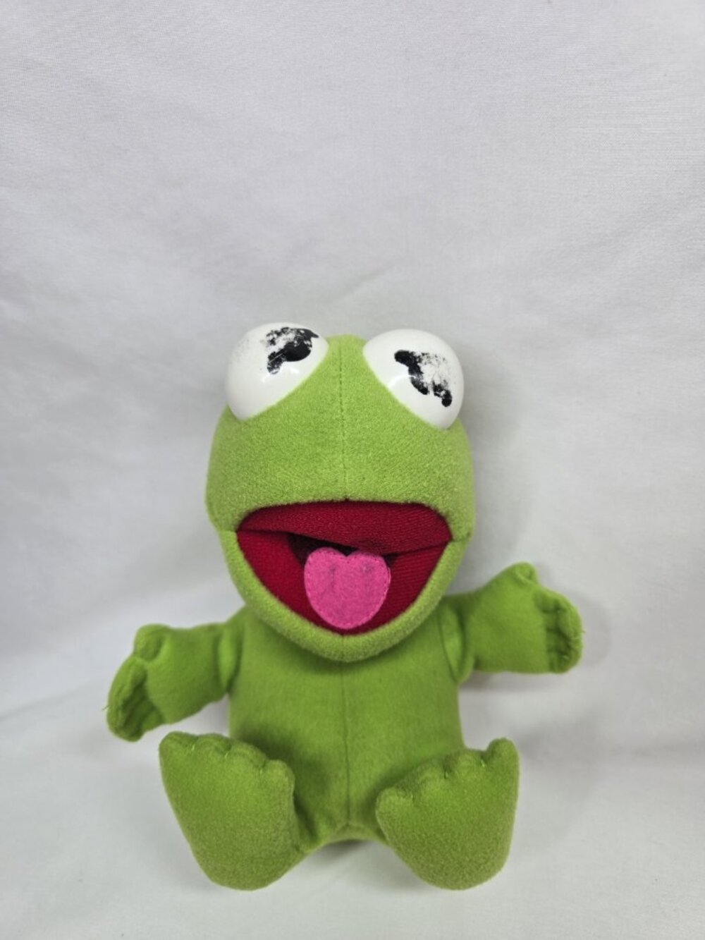 Vintage Baby Kermit the Frog Plush 1987 Stuffed Animal Jim Henson Muppets - 7"